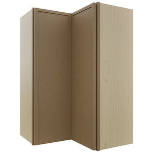 Fabuwood Luna Truffle WPC2436 Wall Corner Pie Cabinet, Front View