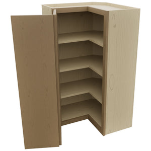 Fabuwood Luna Truffle WPC2442 Wall Corner Pie Cabinet, Open View