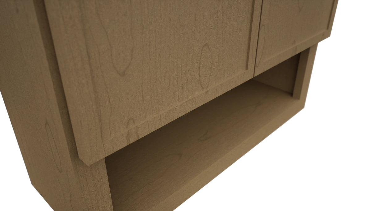 Fabuwood Luna Truffle WVS2430 Vanity Wall Storage, Detail View