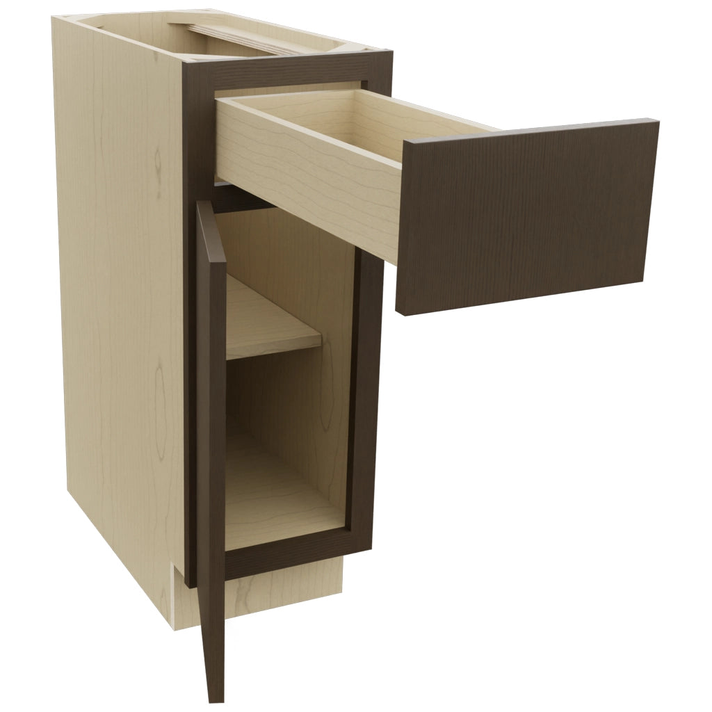 Fabuwood Luxe Canyon Oak B12 Base Standard Cabinet, Open View