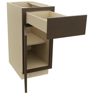 Fabuwood Luxe Canyon Oak B15 Base Standard Cabinet, Open View