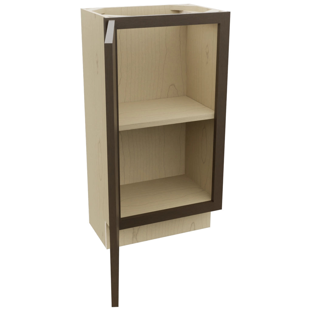 Fabuwood Luxe Canyon Oak B18FD-12D Base Full Door Cabinet, Open View