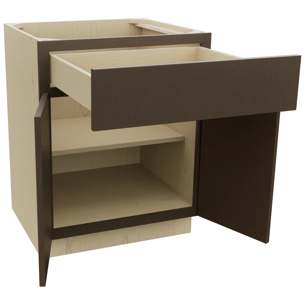 Fabuwood Luxe Canyon Oak B27 Base Standard Cabinet, Open View