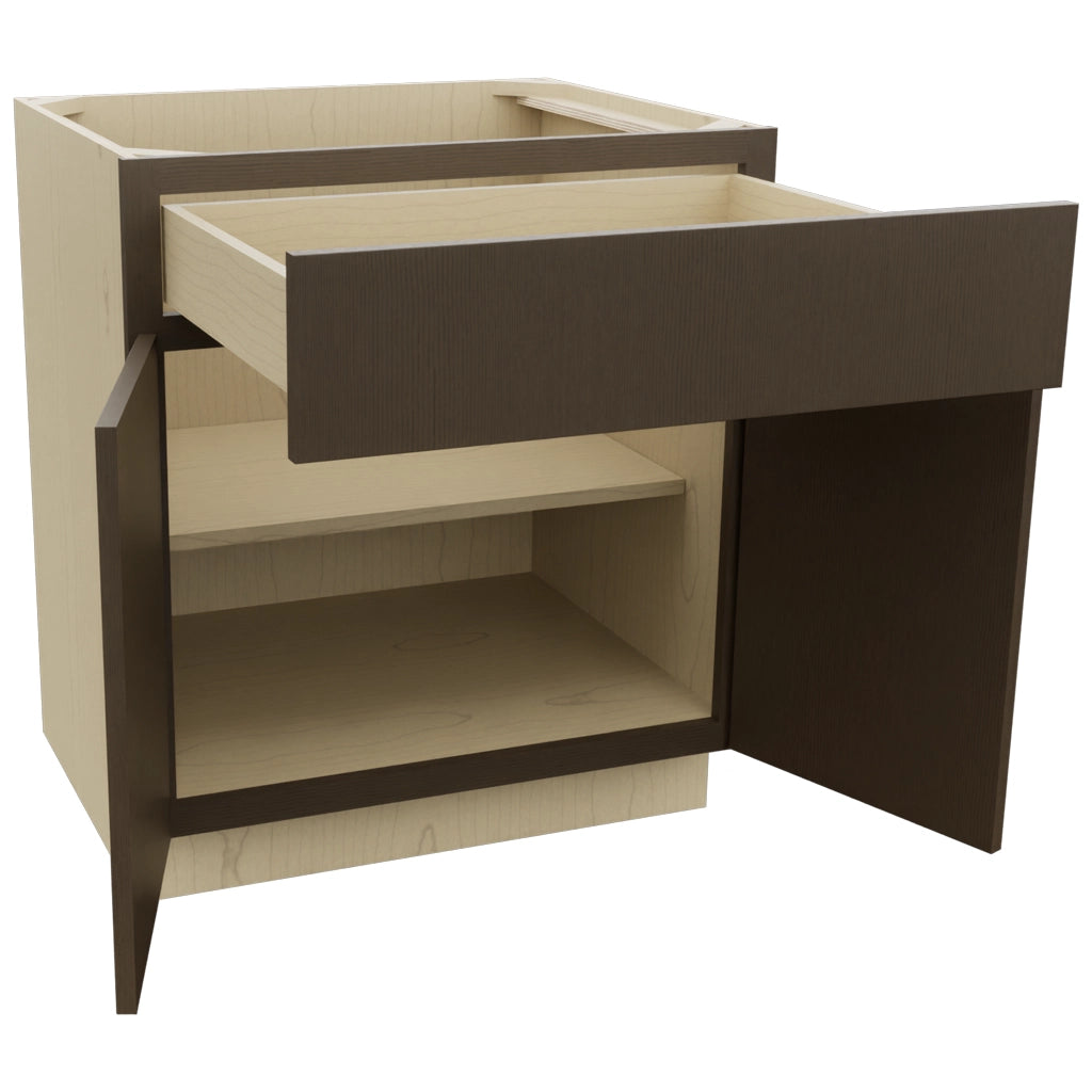 Fabuwood Luxe Canyon Oak B30 Base Standard Cabinet, Open View