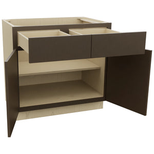 Fabuwood Luxe Canyon Oak B36 Base Standard Cabinet, Open View