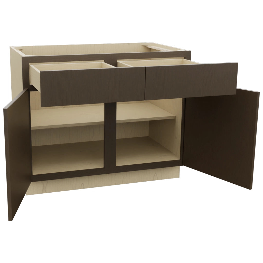 Fabuwood Luxe Canyon Oak B42 Base Standard Cabinet, Open View