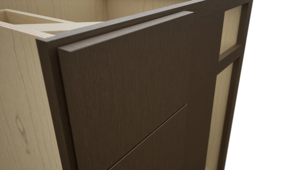 Fabuwood Luxe Canyon Oak BLB36/39 Base Corner Blind Cabinet, Detail View