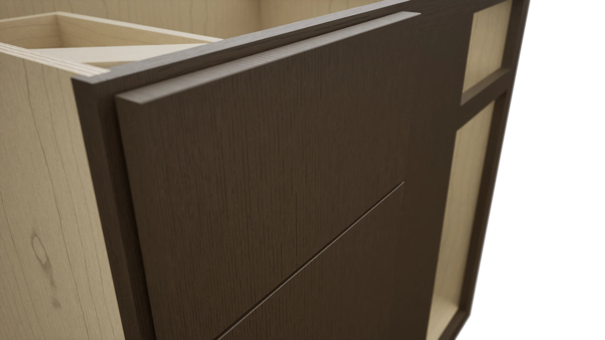 Fabuwood Luxe Canyon Oak BLB39/42 Base Corner Blind Cabinet, Detail View