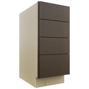 Fabuwood Luxe Canyon Oak DB15-4 Base 4 Drawers Cabinet, Front View