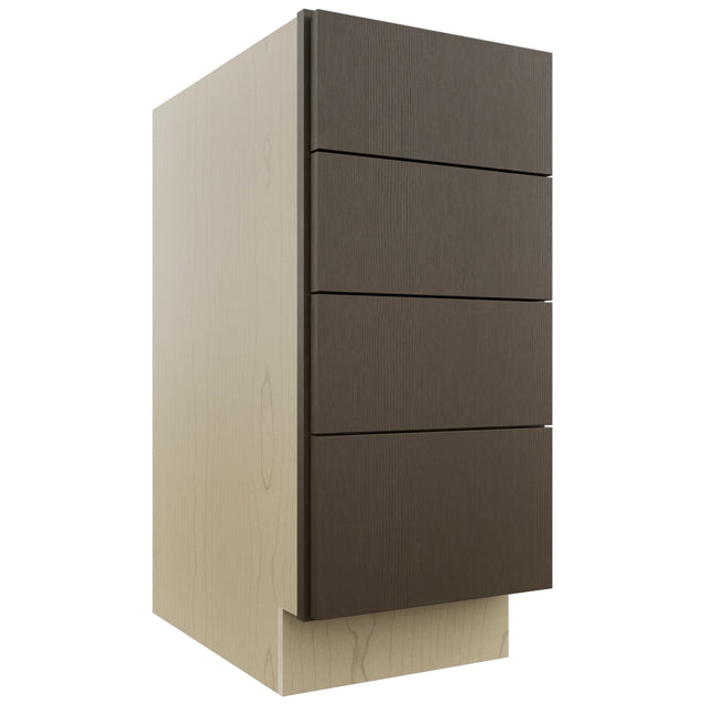 Fabuwood Luxe Canyon Oak DB15-4 Base 4 Drawers Cabinet, Front View