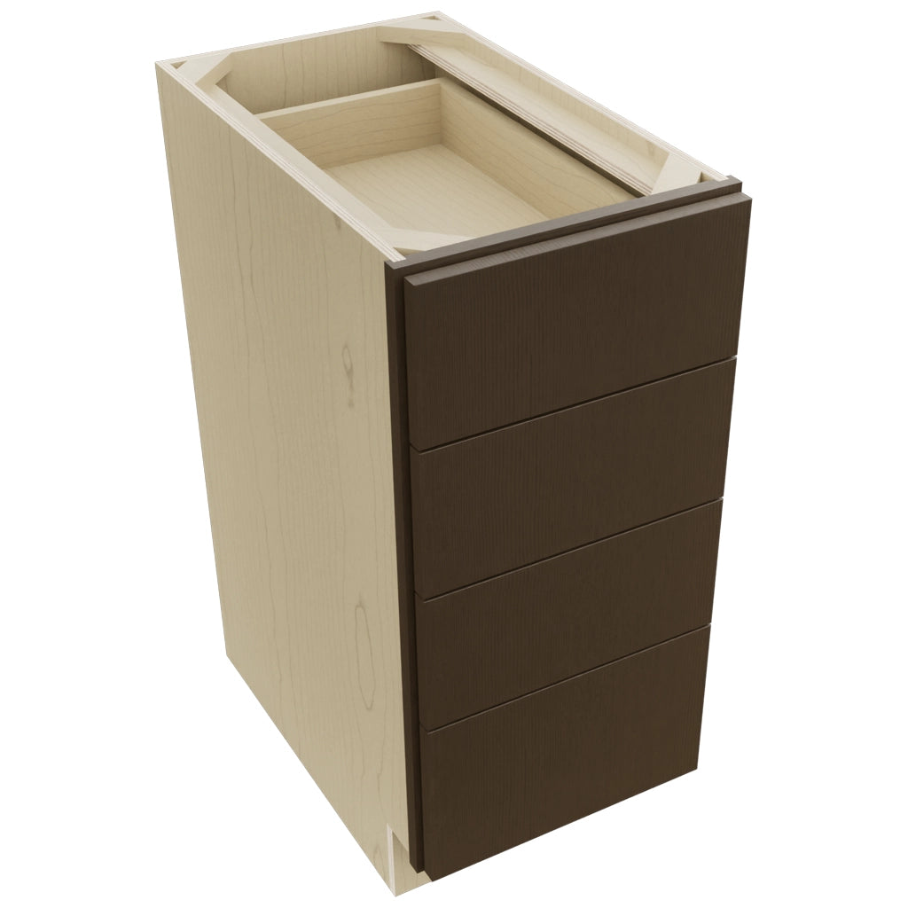 Fabuwood Luxe Canyon Oak DB15-4 Base 4 Drawers Cabinet, Top View