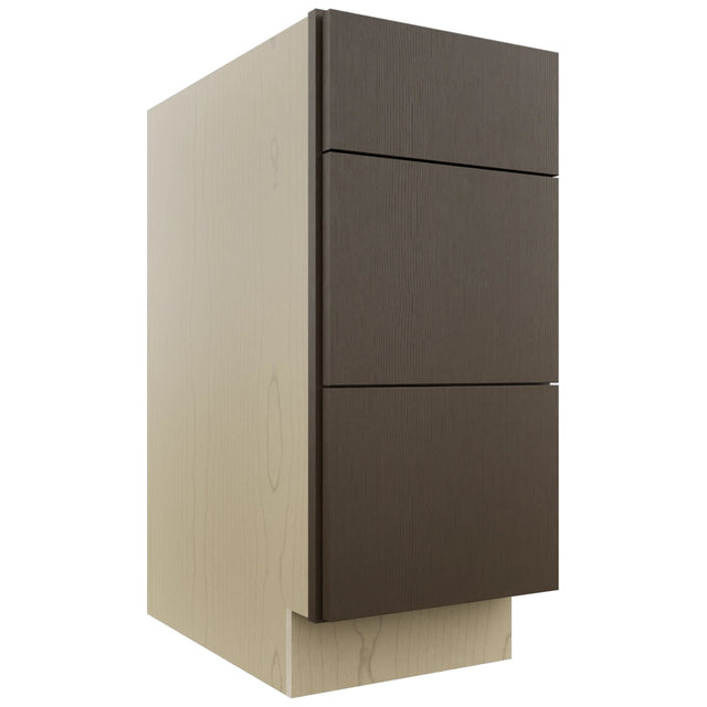 Fabuwood Luxe Canyon Oak DB15 Base 3 Drawers Cabinet, Front View