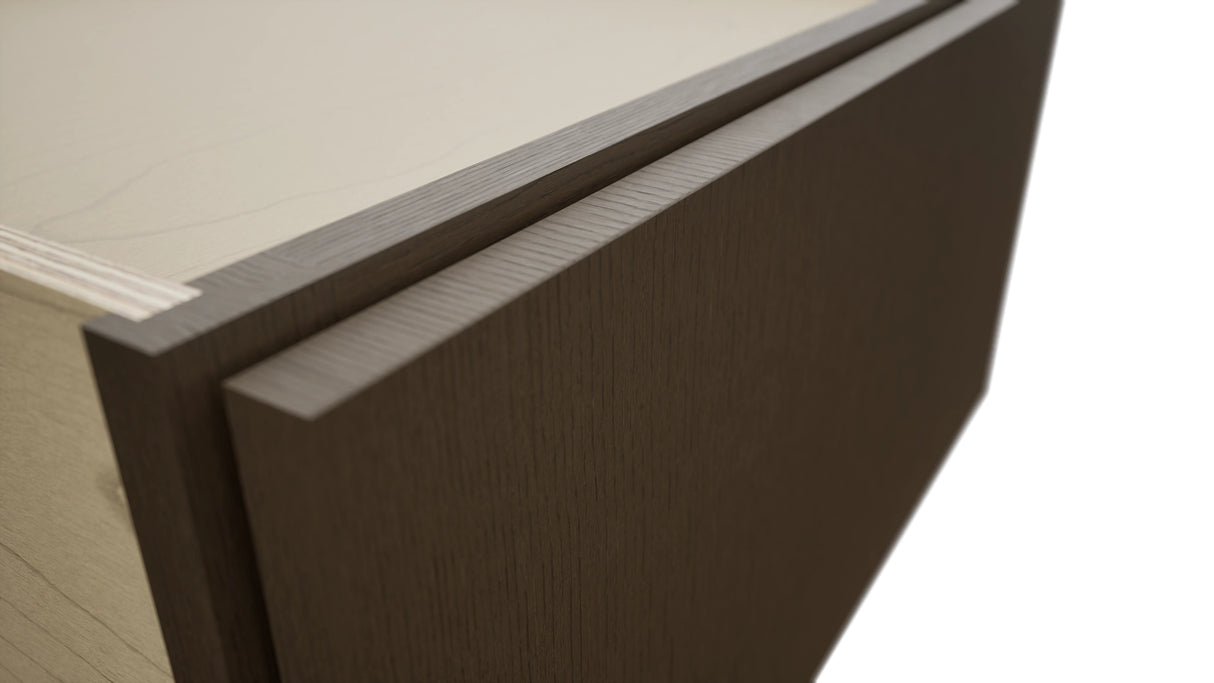 Fabuwood Luxe Canyon Oak DBS24 Base Bench Seat Cabinet, Detail View
