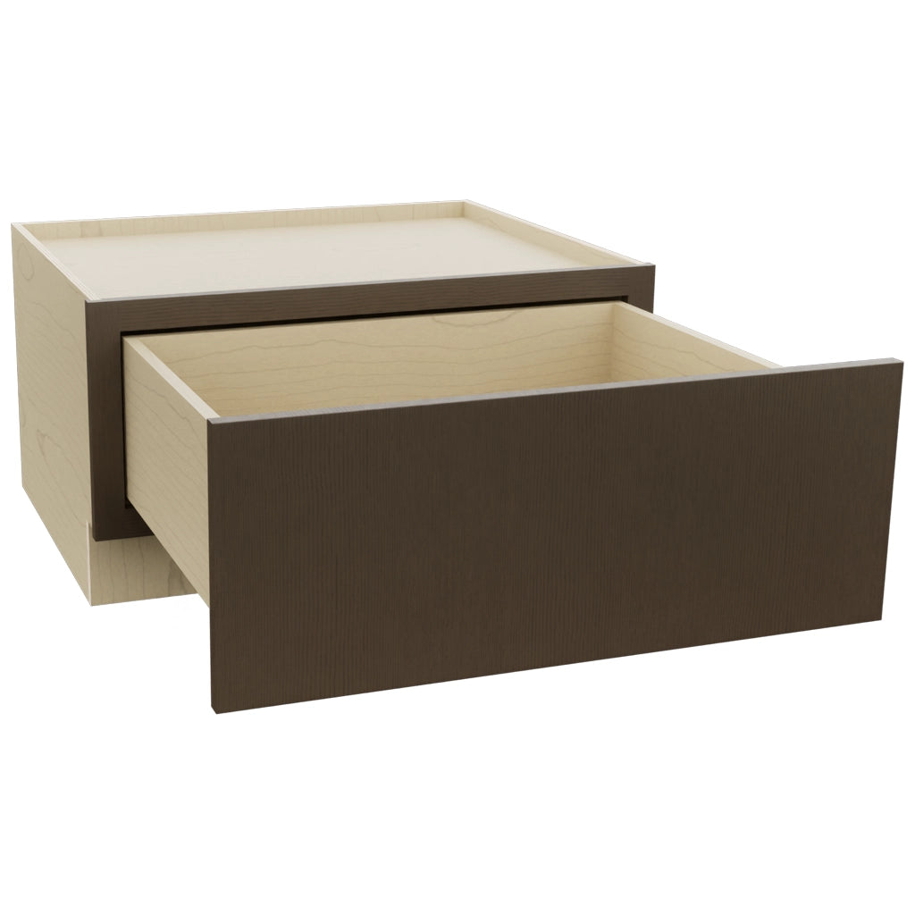 Fabuwood Luxe Canyon Oak DBS30 Base Bench Seat Cabinet, Open View