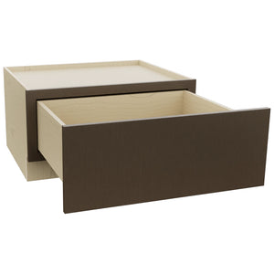 Fabuwood Luxe Canyon Oak DBS30 Base Bench Seat Cabinet, Open View