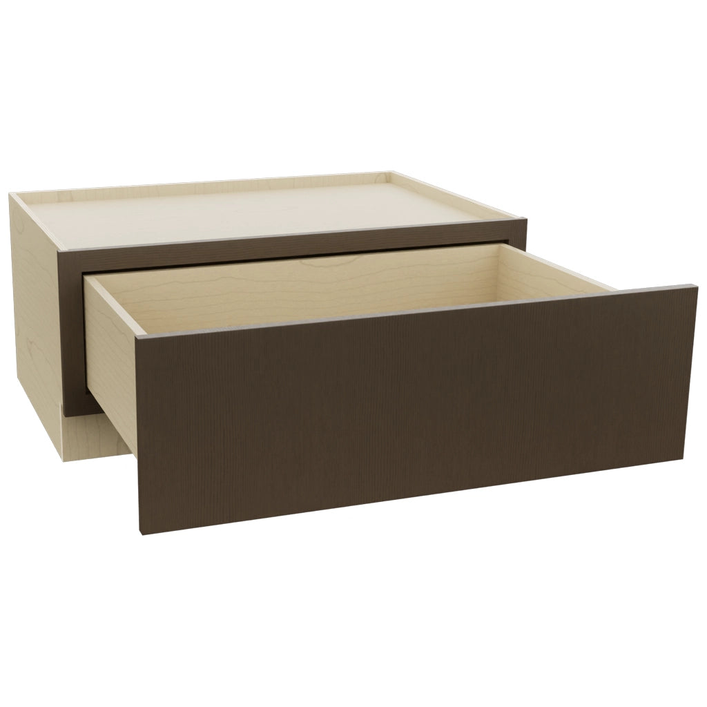 Fabuwood Luxe Canyon Oak DBS36 Base Bench Seat Cabinet, Open View