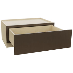 Fabuwood Luxe Canyon Oak DBS36 Base Bench Seat Cabinet, Open View