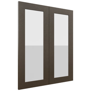 Fabuwood Luxe Canyon Oak DS GDW2430 Wall Glass Door, Front View