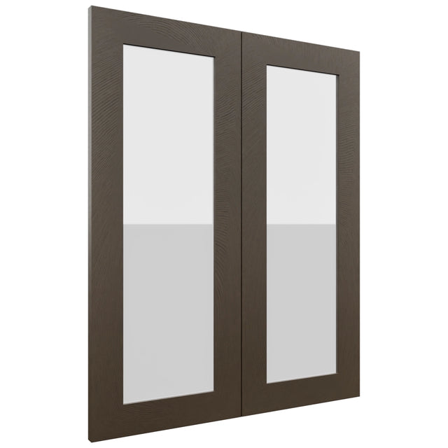 Fabuwood Luxe Canyon Oak DS GDW2430 Wall Glass Door, Front View