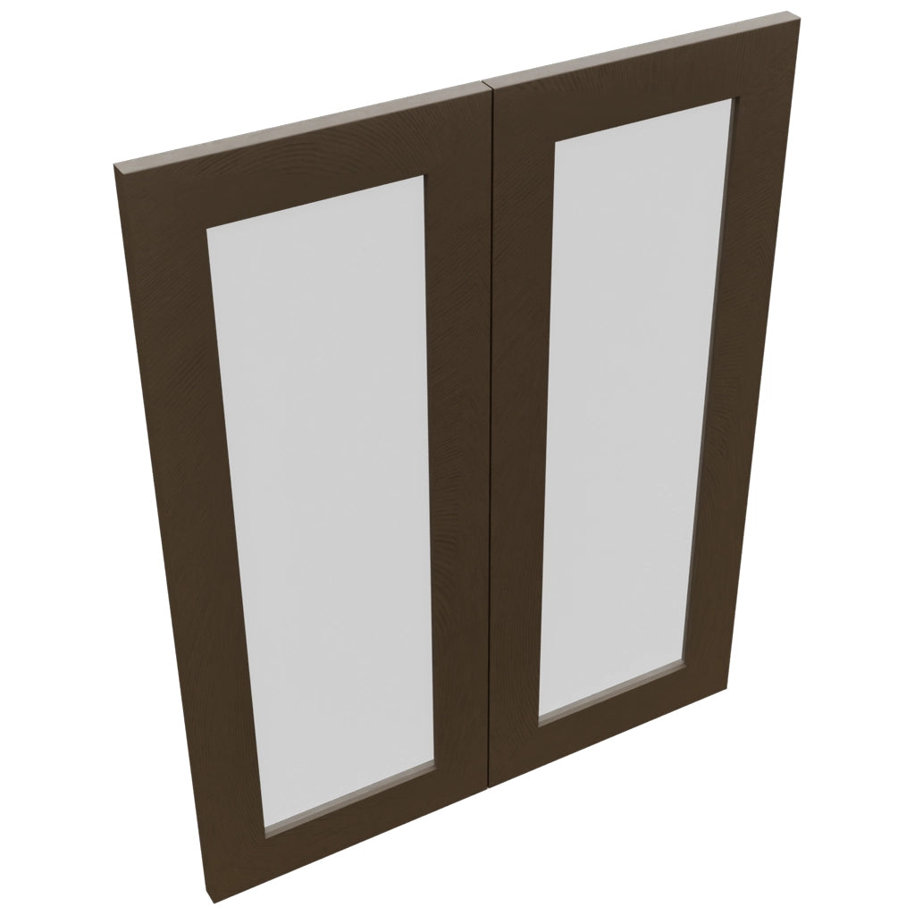 Fabuwood Luxe Canyon Oak DS GDW2430 Wall Glass Door, Top View