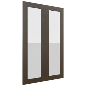 Fabuwood Luxe Canyon Oak DS GDW2439 Wall Glass Door, Front View