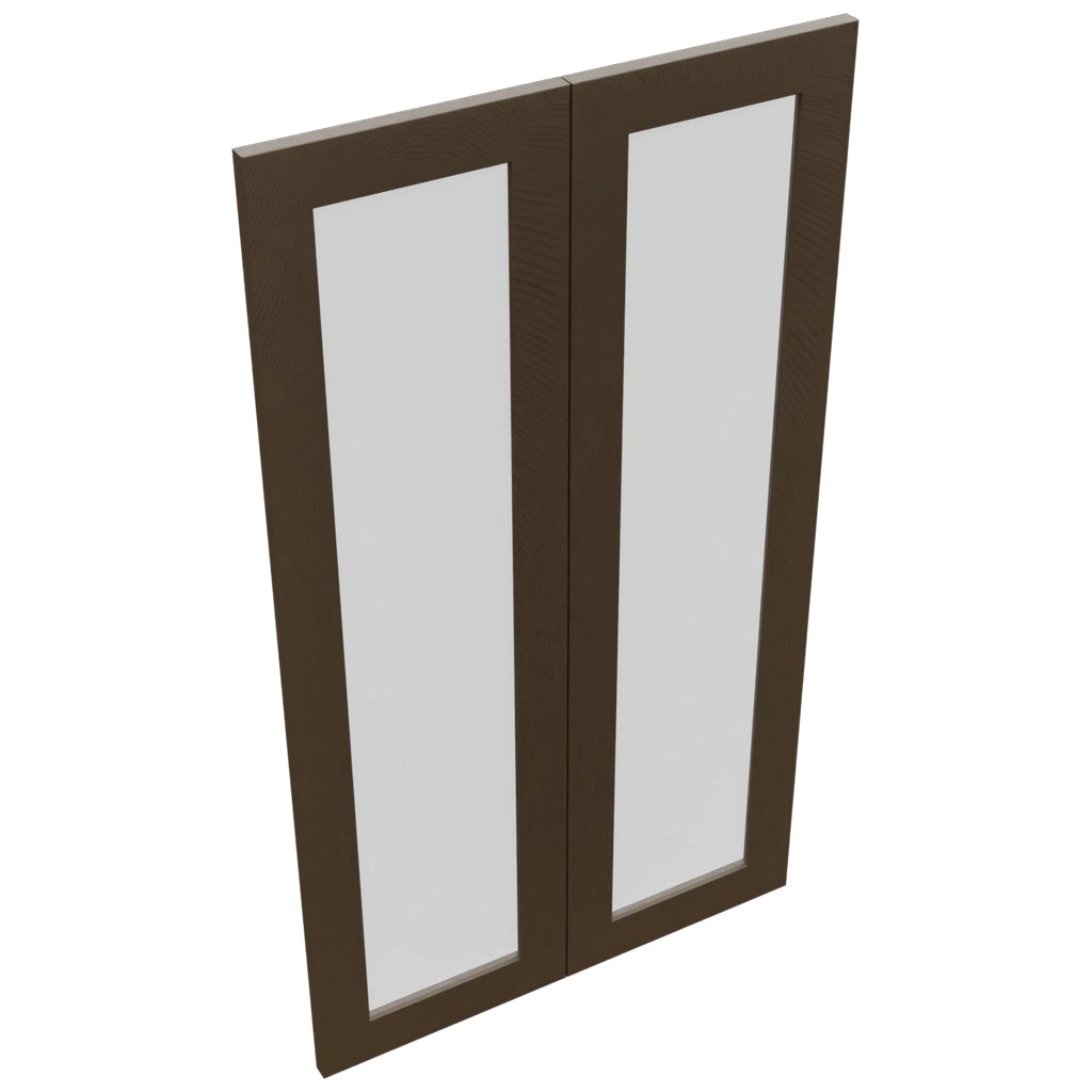 Fabuwood Luxe Canyon Oak DS GDW2442 Wall Glass Door, Top View