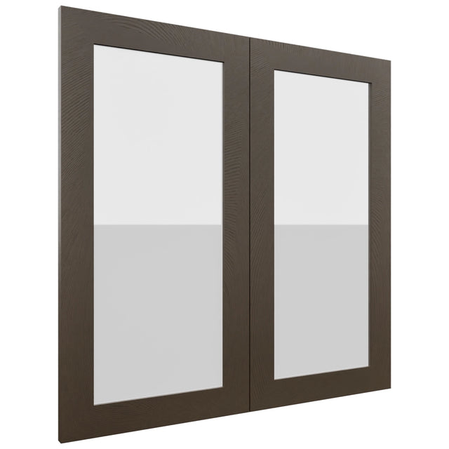 Fabuwood Luxe Canyon Oak DS GDW3030 Wall Glass Door, Front View