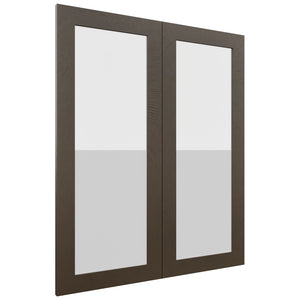 Fabuwood Luxe Canyon Oak DS GDW3036 Wall Glass Door, Front View