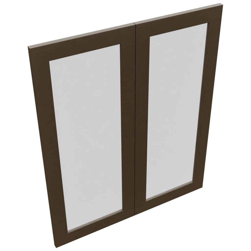 Fabuwood Luxe Canyon Oak DS GDW3036 Wall Glass Door, Top View