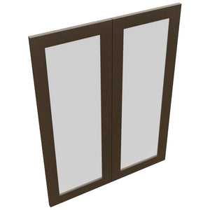 Fabuwood Luxe Canyon Oak DS GDW3039 Wall Glass Door, Top View