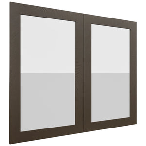 Fabuwood Luxe Canyon Oak DS GDW3630 Wall Glass Door, Front View