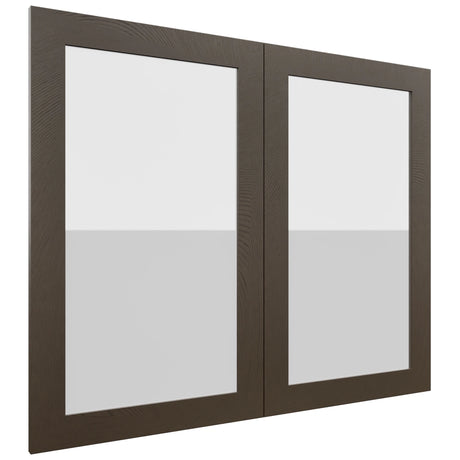 Fabuwood Luxe Canyon Oak DS GDW3630 Wall Glass Door, Front View