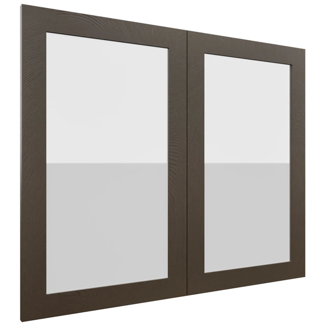 Fabuwood Luxe Canyon Oak DS GDW3630 Wall Glass Door, Front View
