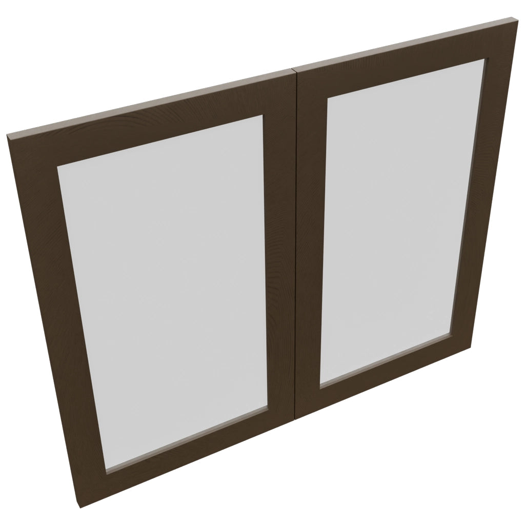 Fabuwood Luxe Canyon Oak DS GDW3630 Wall Glass Door, Top View