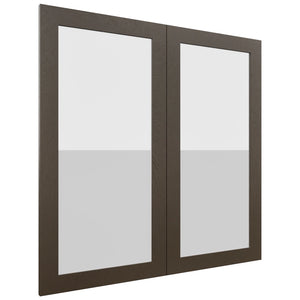 Fabuwood Luxe Canyon Oak DS GDW3636 Wall Glass Door, Front View