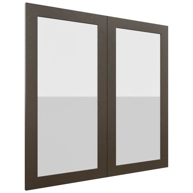 Fabuwood Luxe Canyon Oak DS GDW3636 Wall Glass Door, Front View