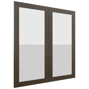 Fabuwood Luxe Canyon Oak DS GDW3639 Wall Glass Door, Front View