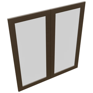 Fabuwood Luxe Canyon Oak DS GDW3639 Wall Glass Door, Top View