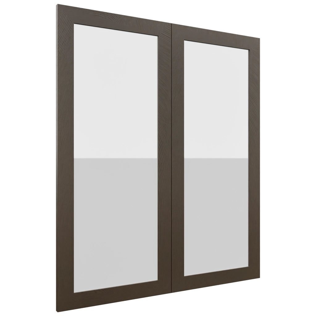 Fabuwood Luxe Canyon Oak DS GDW3642 Wall Glass Door, Front View