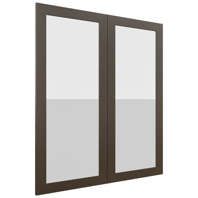 Fabuwood Luxe Canyon Oak DS GDW3642 Wall Glass Door, Front View