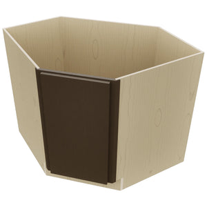 Fabuwood Luxe Canyon Oak DSB36FD Base Corner Diagonal Sink Cabinet, Top View