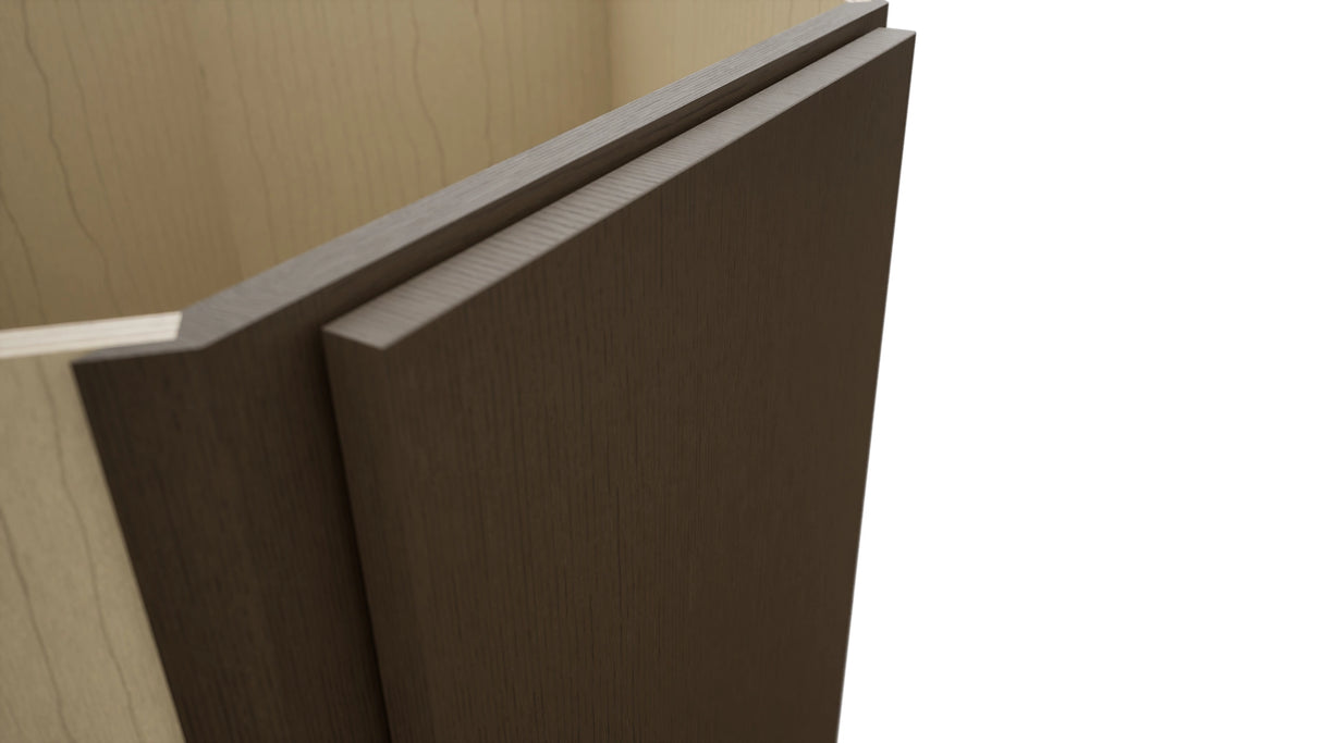 Fabuwood Luxe Canyon Oak DSB36FD Base Corner Diagonal Sink Cabinet, Detail View
