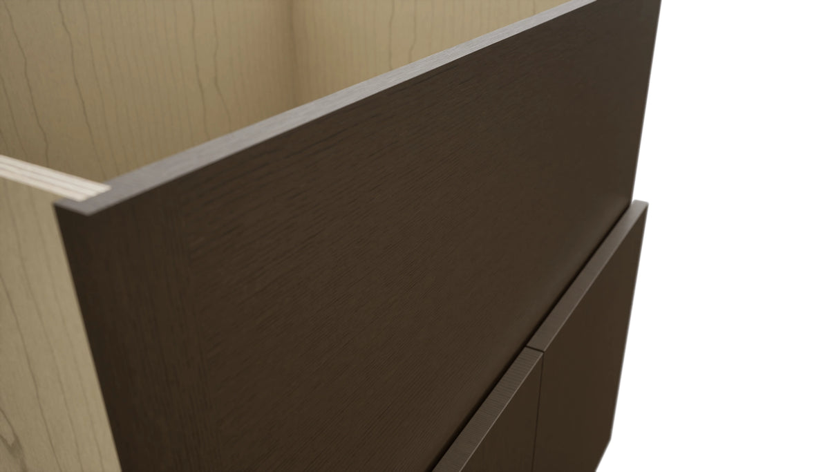 Fabuwood Luxe Canyon Oak FS33 Base Farm Sink Cabinet, Detail View