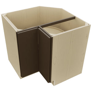 Fabuwood Luxe Canyon Oak LSB36 Base Corner Lazy Susan Cabinet, Top View