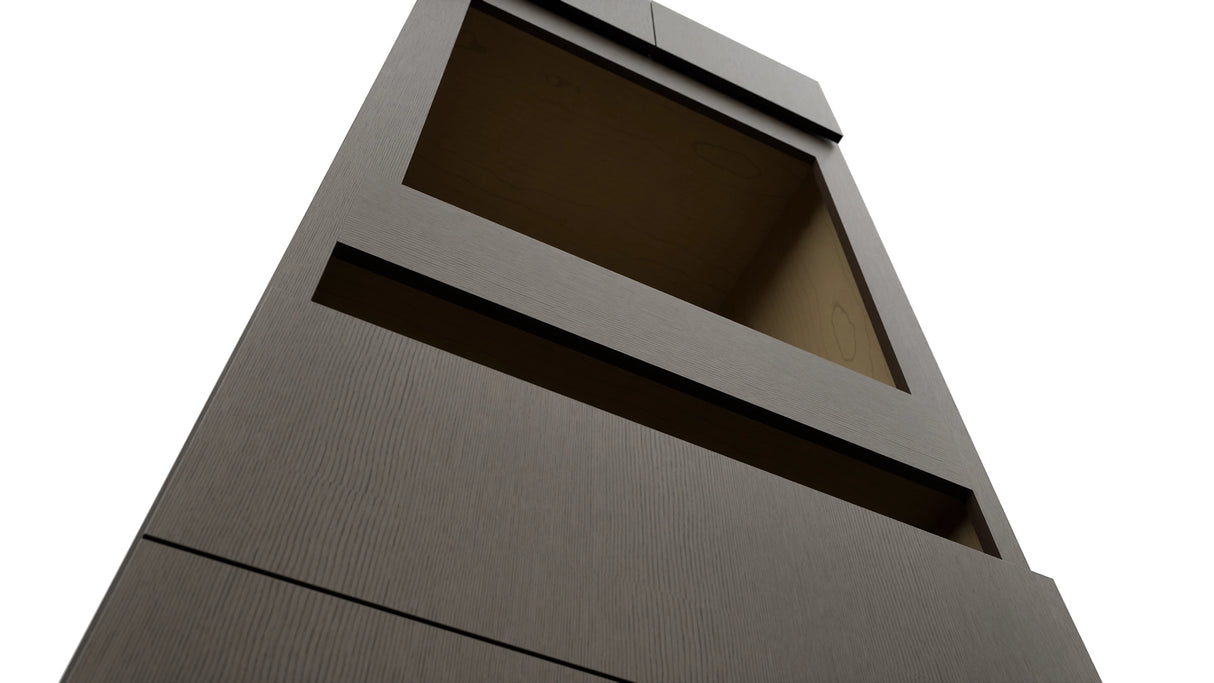 Fabuwood Luxe Canyon Oak OC3384C Tall Oven Cabinet Combo, Detail View