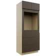 Fabuwood Luxe Canyon Oak OC3384S Tall Oven Cabinet Single, Front View