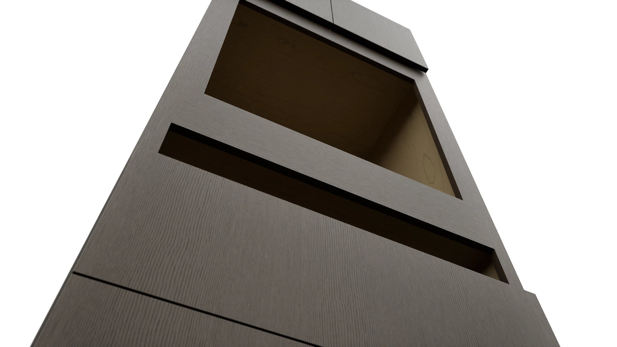 Fabuwood Luxe Canyon Oak OC3390C Tall Oven Cabinet Combo, Detail View
