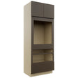 Fabuwood Luxe Canyon Oak OC3390D Tall Oven Cabinet Double, Front View
