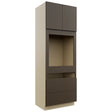 Fabuwood Luxe Canyon Oak OC3396C Tall Oven Cabinet Combo, Front View