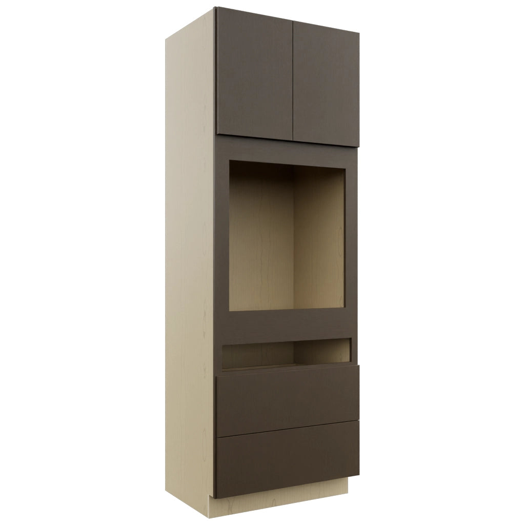 Fabuwood Luxe Canyon Oak OC3396C Tall Oven Cabinet Combo, Front View